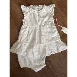 New Vineyard Vines Baby Girl White Eyelet Dress 3-6 months